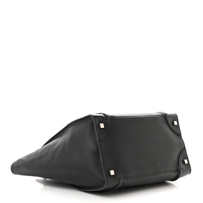 Celine Drummed Calfskin Mini Luggage Black 4 of 11