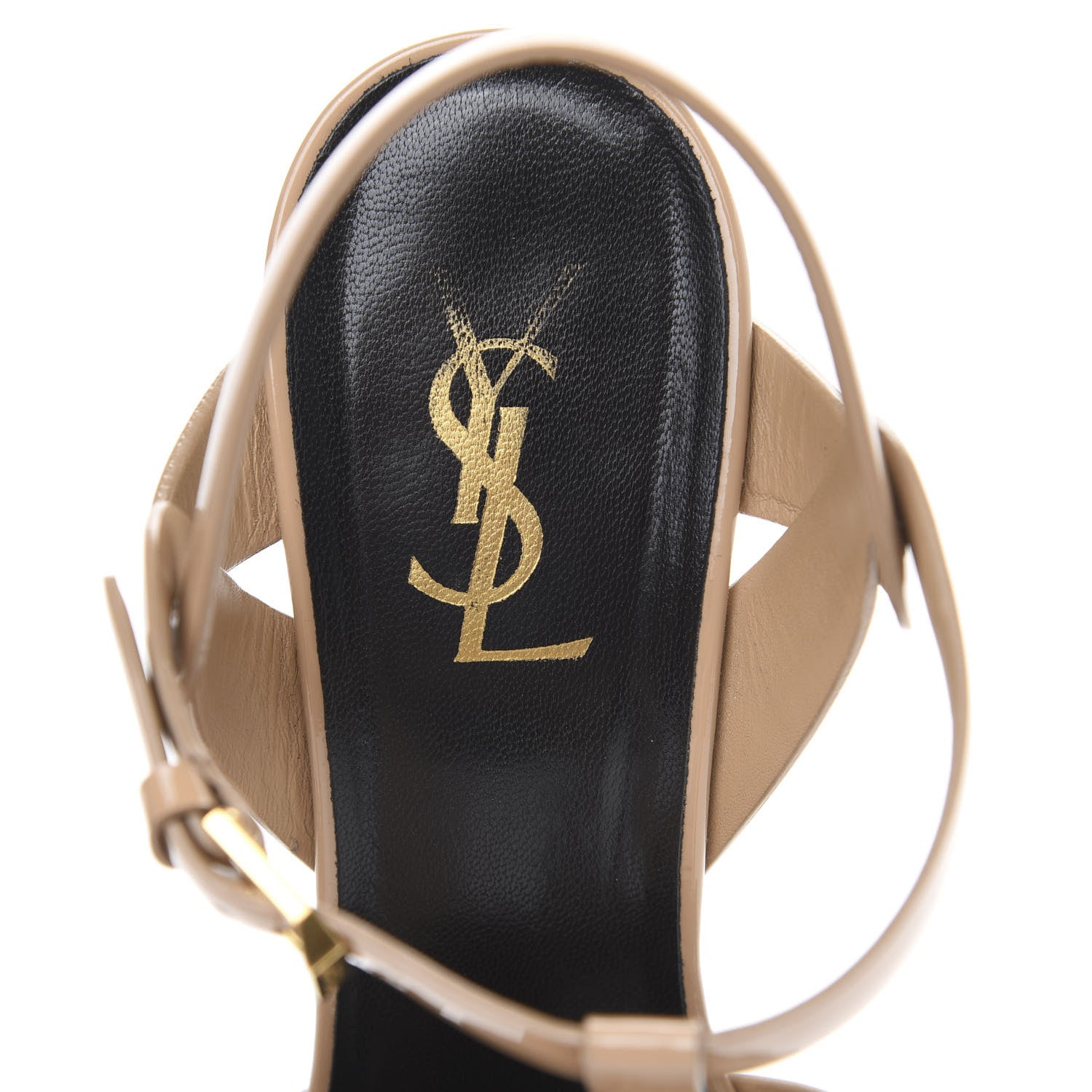 Saint Laurent Patent Tribute 105 Platform Sandals 39 Nude Powder 8 of 10