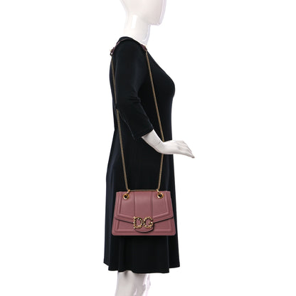 Dolce & Gabbana Smooth Calfskin Small DG Amore Envelope Bag Pink 2 of 10