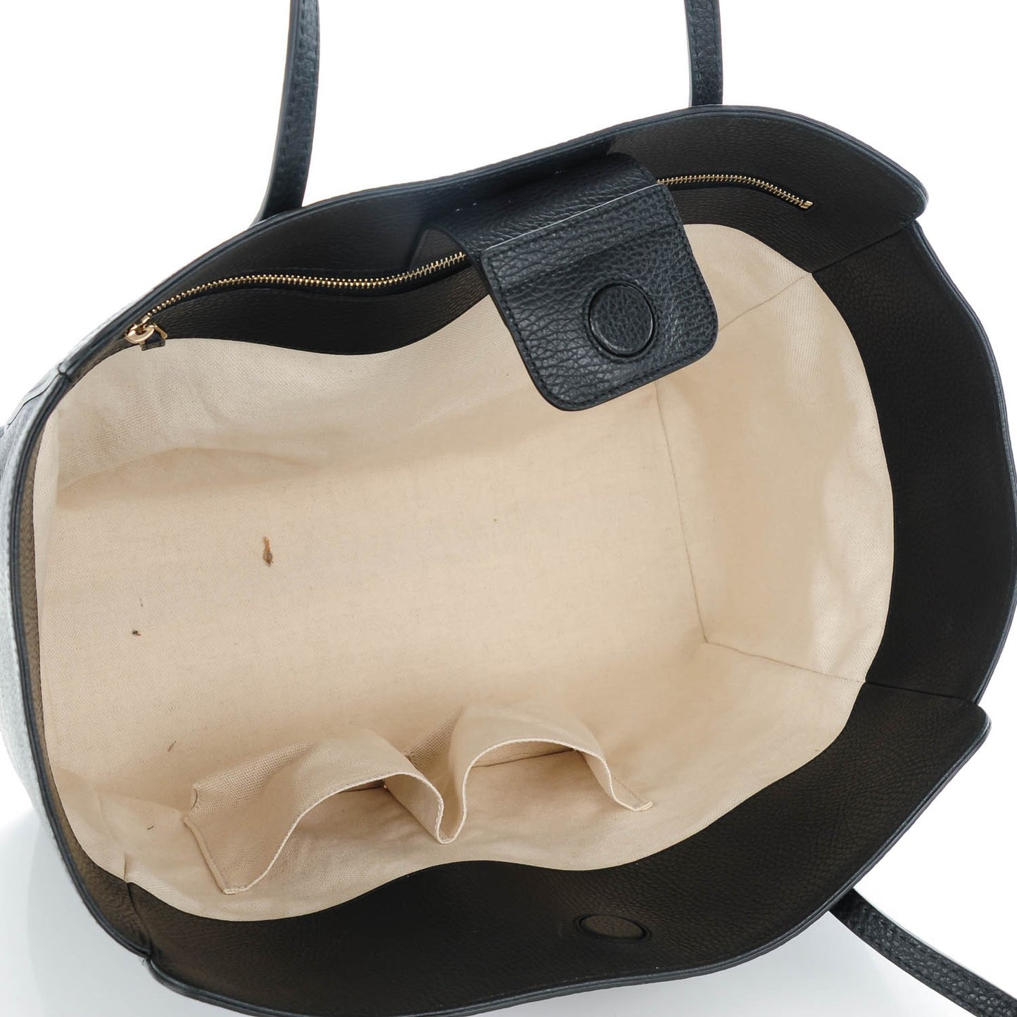 Dollar Calfskin Medium Swing Tote Black