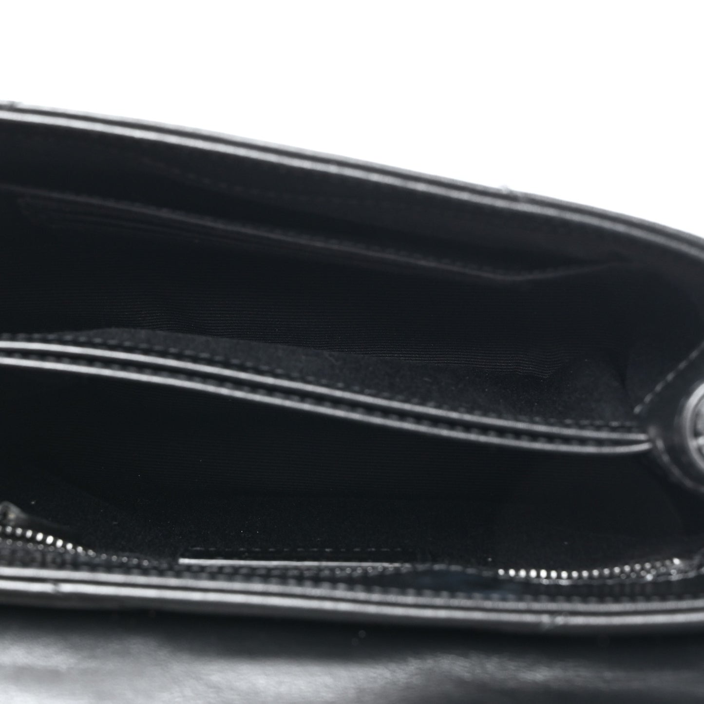 Calfskin Y Quilted Monogram Monochrome Toy Loulou Crossbody Bag Black