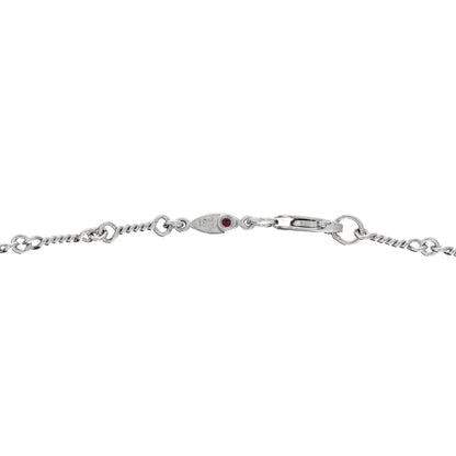 Roberto Coin 18K White Gold Diamond Dog Bone Chain Necklace 5 of 5