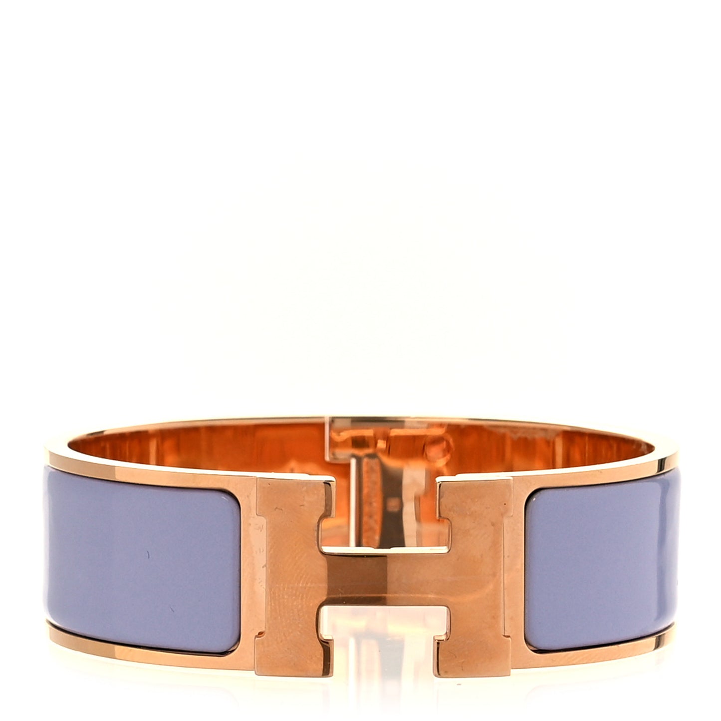 Enamel Wide Clic Clac H Bracelet PM Parme