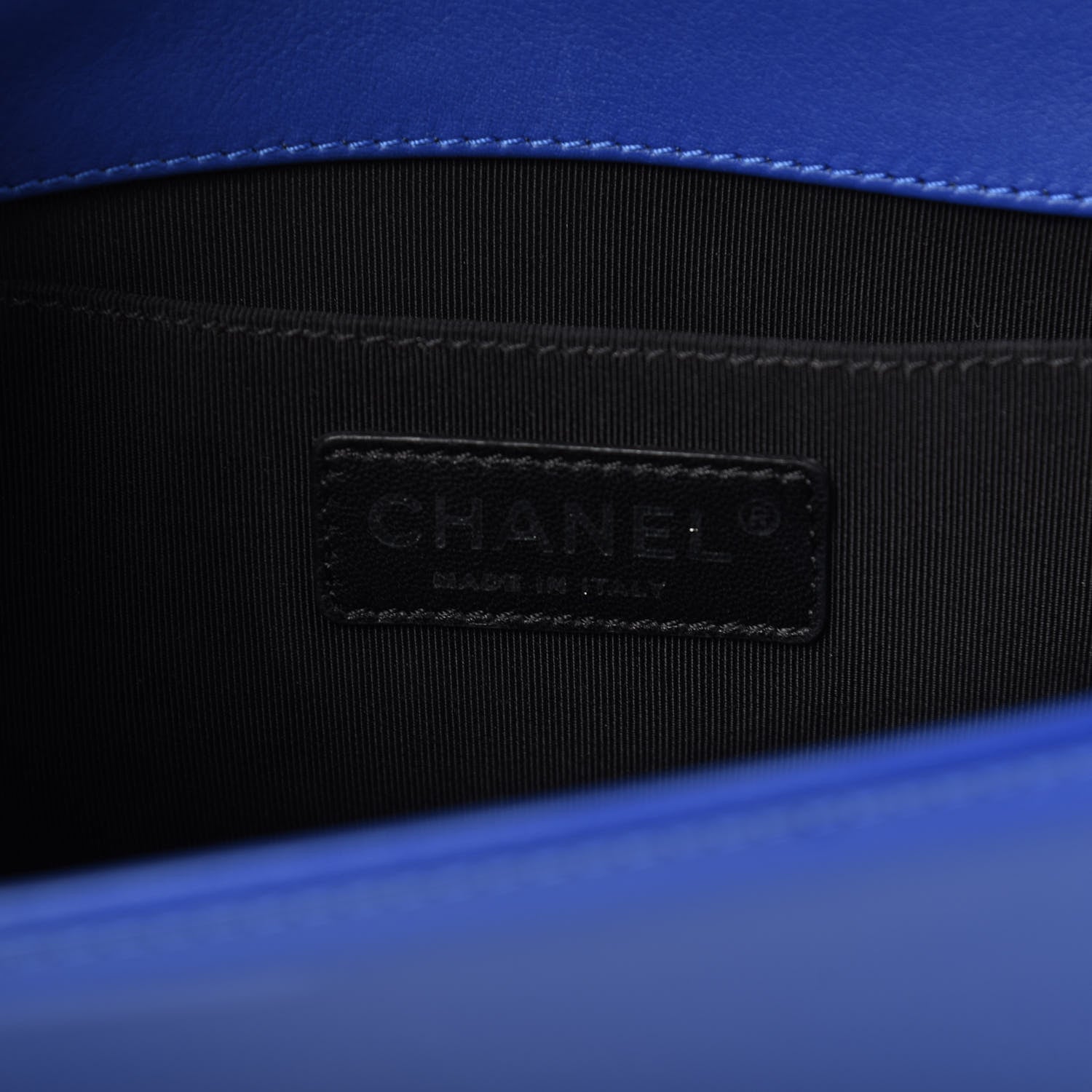 Chanel Patent Calfskin Quilted Medium Plexiglass Boy Flap Blue 6 of 10
