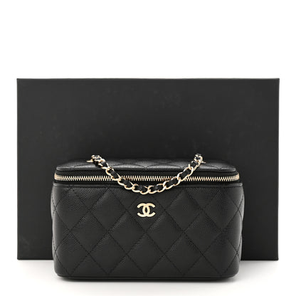Chanel Caviar Quilted Small Vanity Case With Chain Black 11 of 11