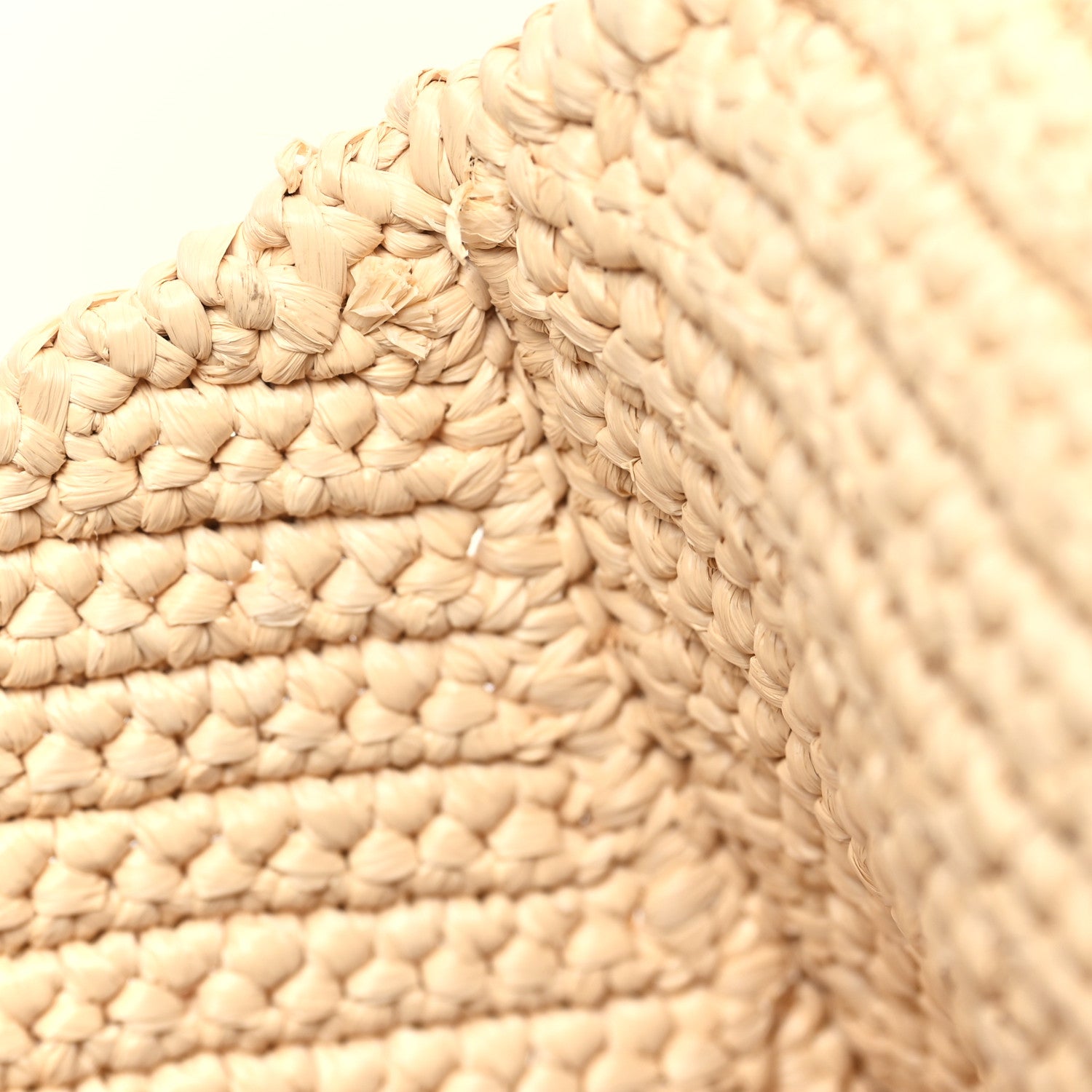 Prada Yarn Raffia Effect Crochet Embroidered Logo Hobo Naturale 11 of 13