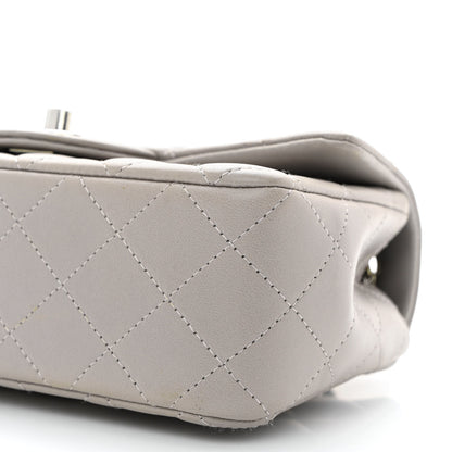 Chanel Lambskin Quilted Mini Rectangular Flap Grey 10 of 11
