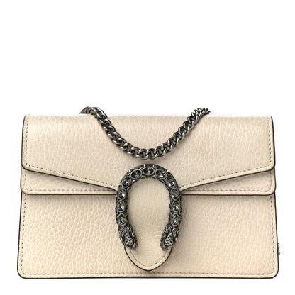 Gucci Dollar Calfskin Crystal Super Mini Dionysus Shoulder Bag Mystic White Black Diamond 1 of 17
