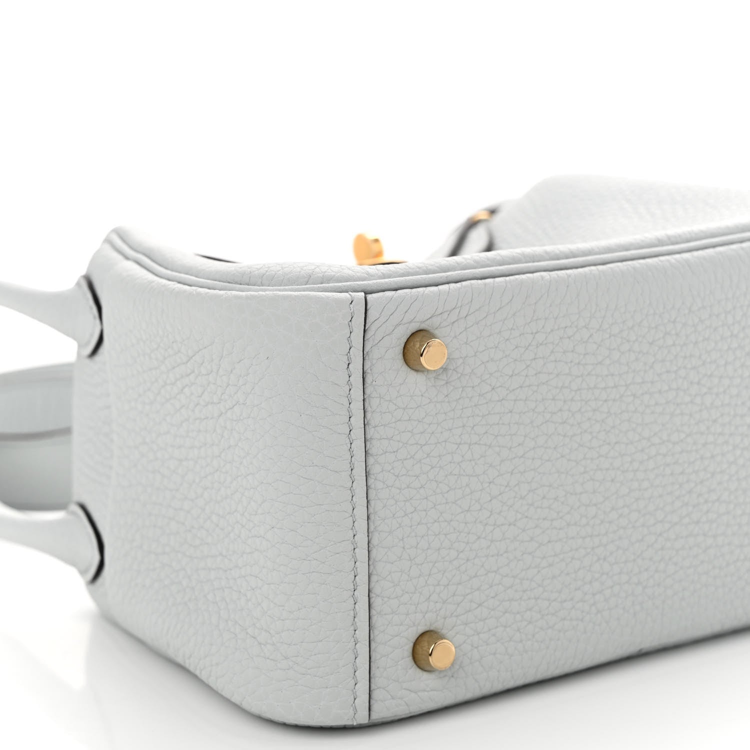Hermes Taurillon Clemence Mini Lindy 20 Bleu Pale 9 of 10