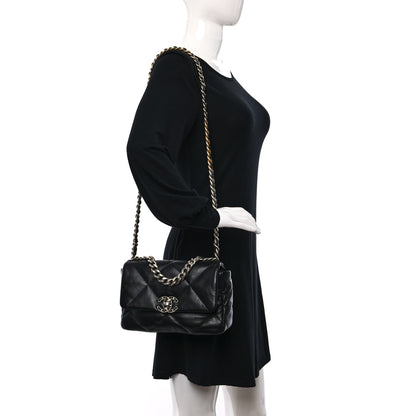 Chanel Lambskin Quilted Medium Chanel 19 Flap Black 4 of 9