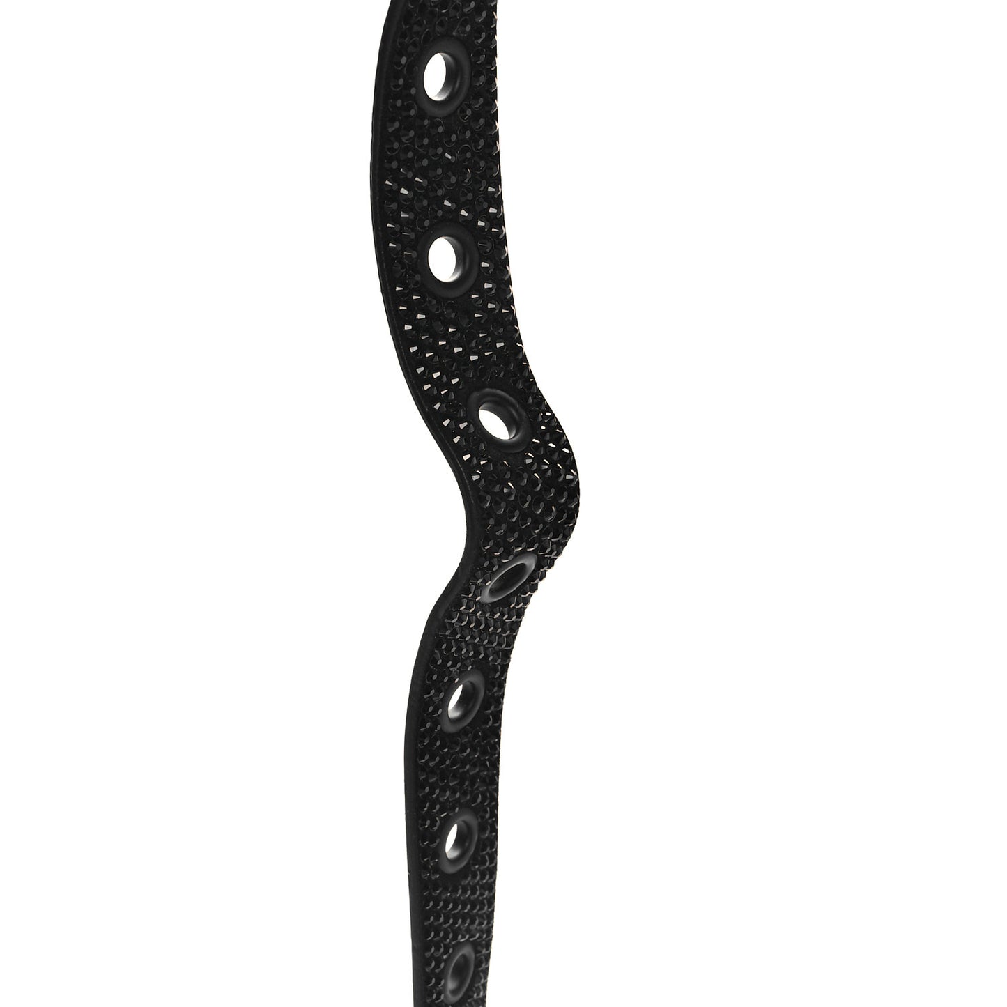 Strass Suede Le Cagole Shoulder Bag XS Black Jet