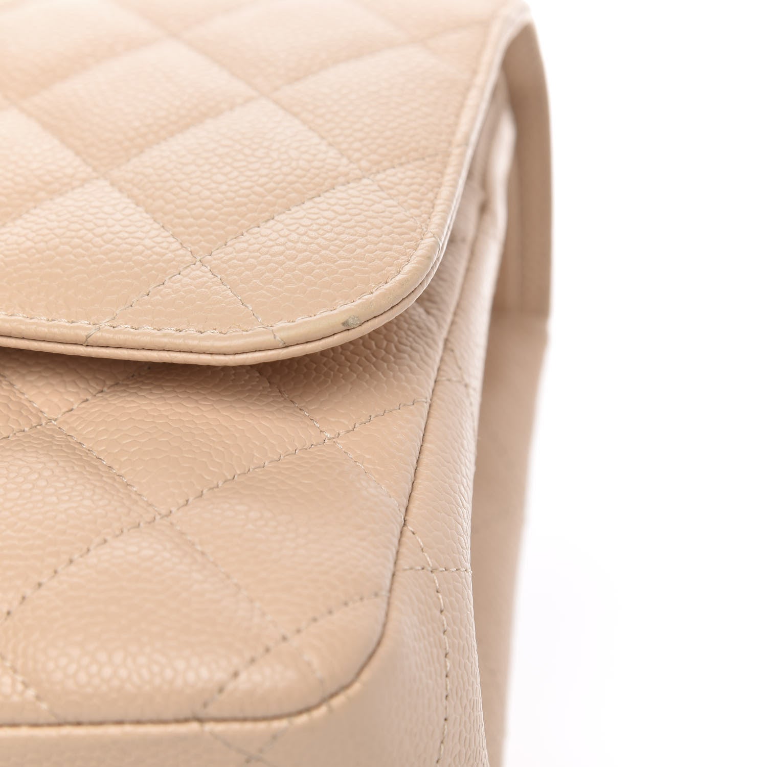 Chanel Caviar Quilted Jumbo Double Flap Beige Clair 11 of 12