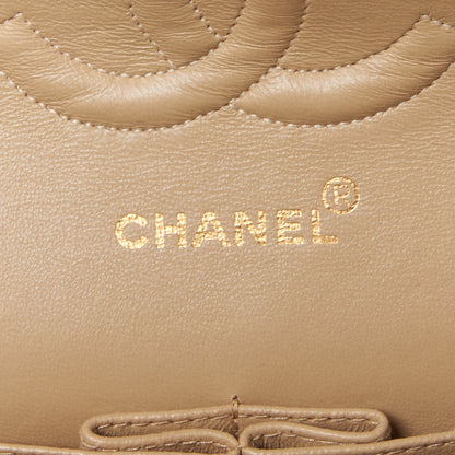 Chanel Lambskin Quilted Medium Double Flap Beige 8 of 9