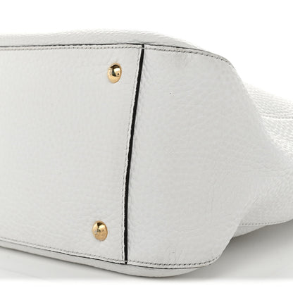 Fendi Vitello Glacier Medium FF Tote White 9 of 11