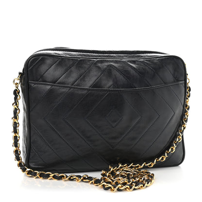 Chanel Lambskin Quilted CC Tassel Camera Case Navy 3 of 15