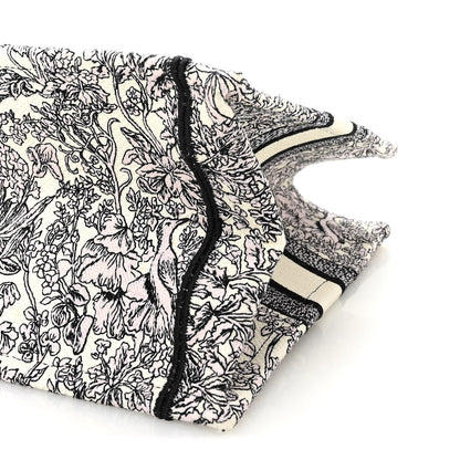 Christian Dior Canvas Embroidered Medium Around The World Book Tote White Multicolor 10 of 10