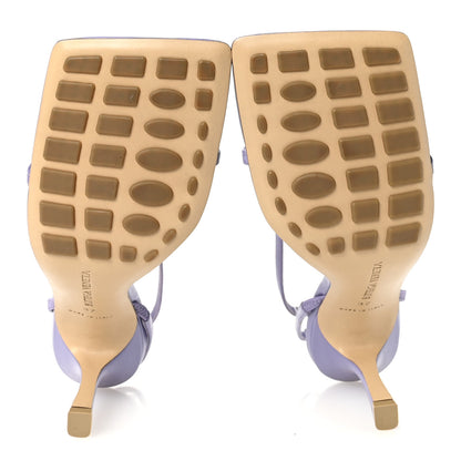 Bottega Veneta Lambskin Studded Stretch Multi Strap 90mm Sandals 37 Lavender 6 of 8