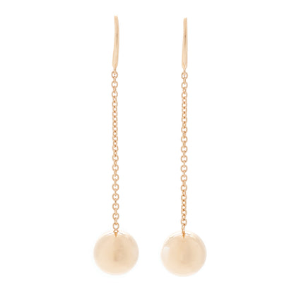 Tiffany 18K Rose Gold 10mm HardWear Ball Hook Drop Earrings 1 of 5