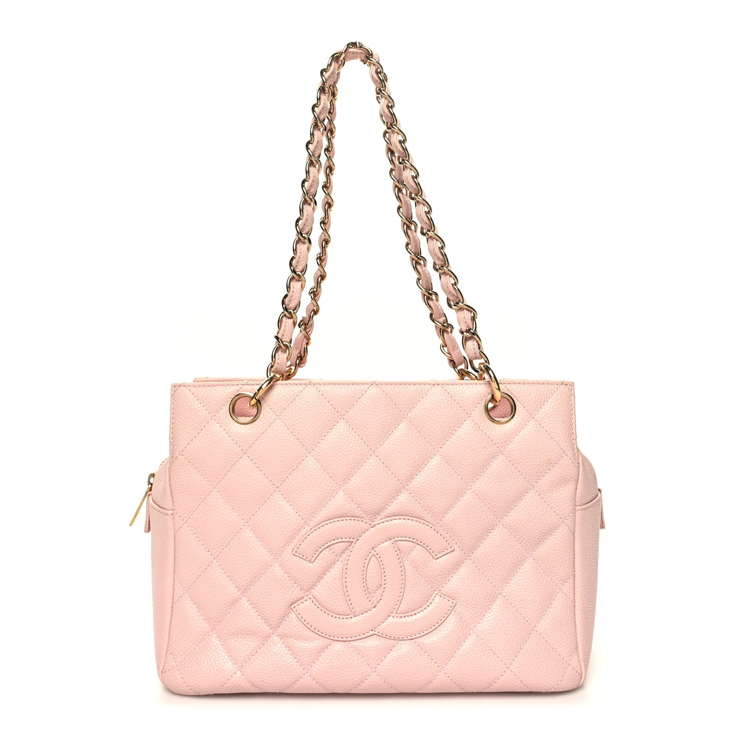 Caviar Quilted Petit Timeless Shopping Tote PTT Pink