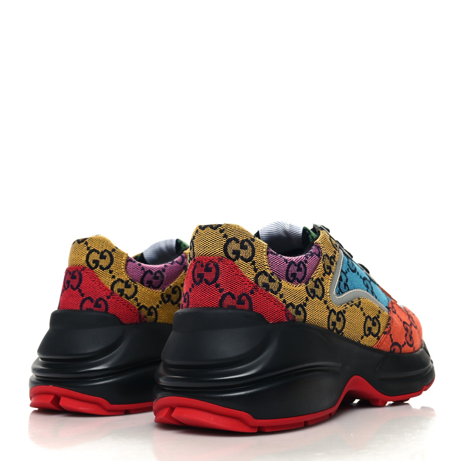Gucci Monogram Multicolor GG Supreme Monogram Womens Rhyton Sneakers 36.5 Multicolor 4 of 8