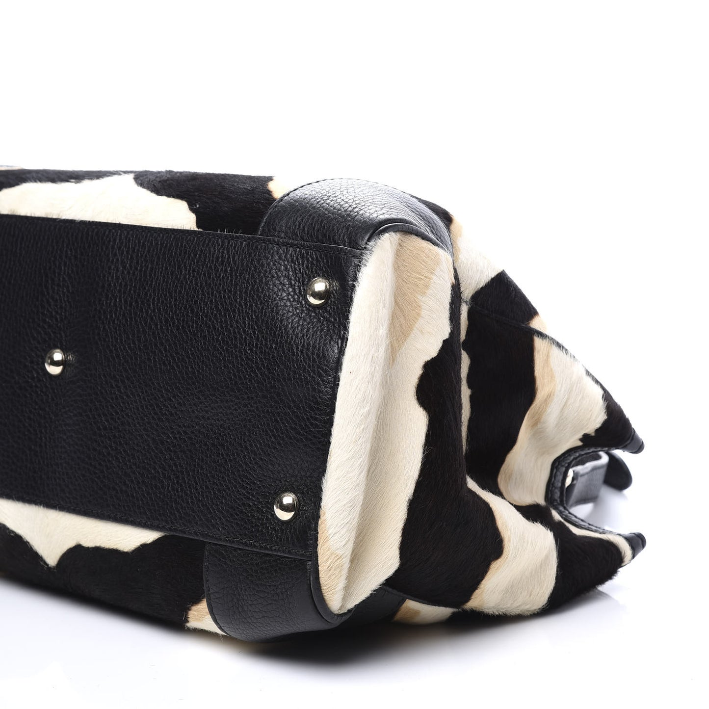 Pony Hair Medium Bamboo Shopper Tote Bag