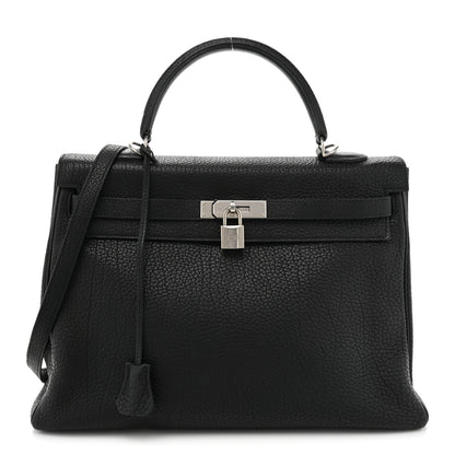 Hermes Fjord Kelly Retourne 35 Black 1 of 17
