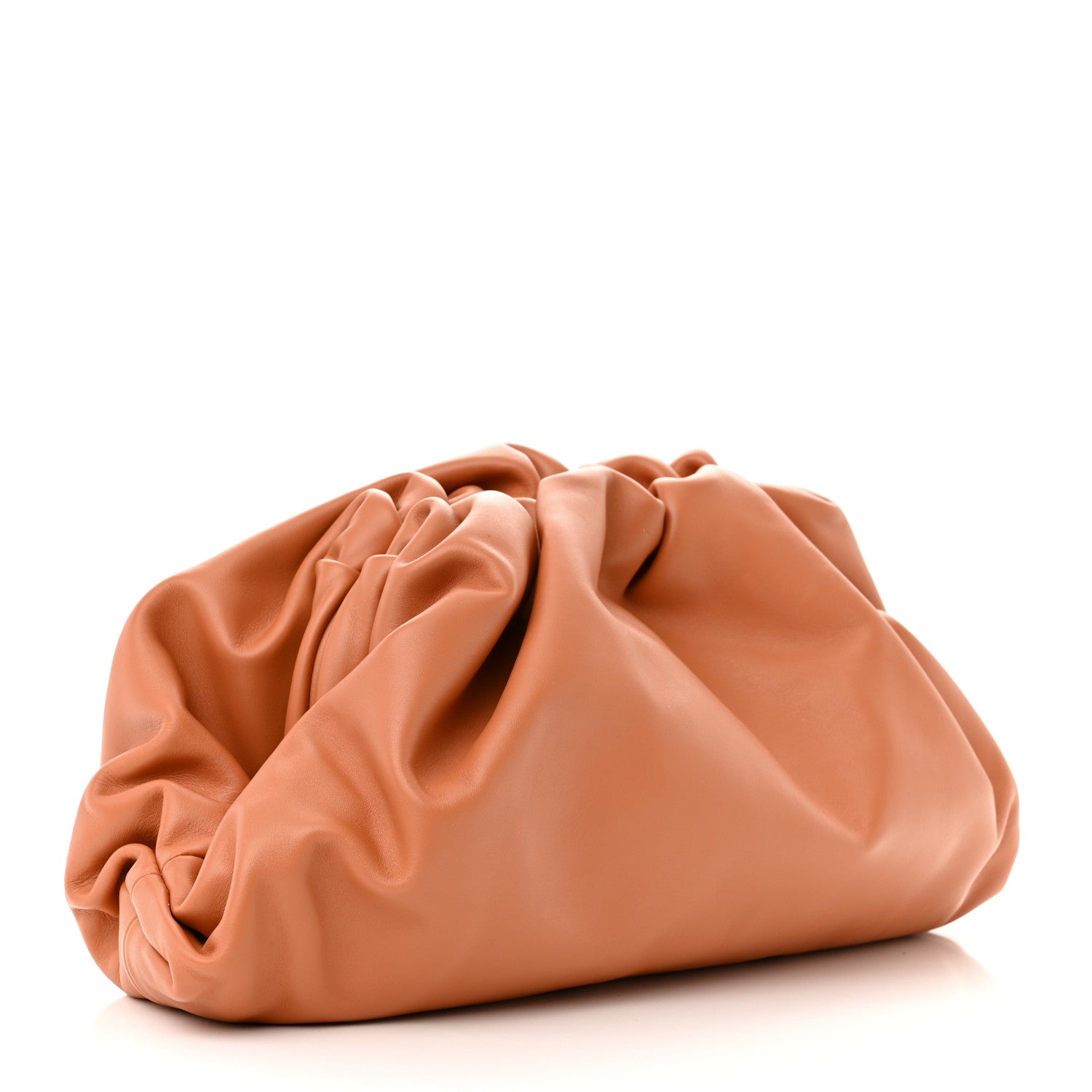 Bottega Veneta Smooth Butter Calf The Pouch Oversized Clutch Clay 3 of 7