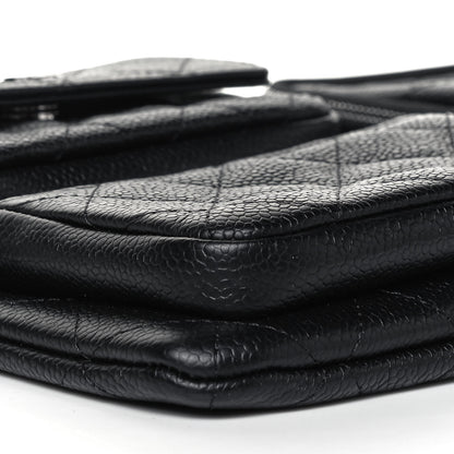 Chanel Caviar Quilted Zipped Multi Pouch Black 8 of 9