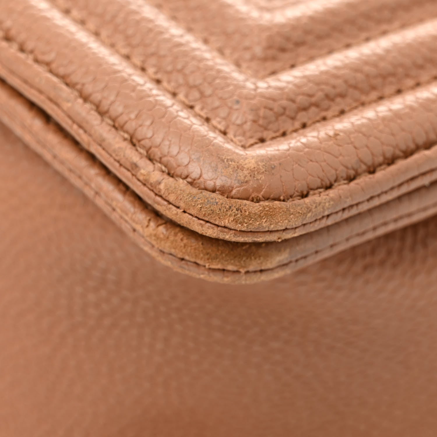 Chanel Caviar Quilted New Medium Boy Flap Light Brown 12 of 17