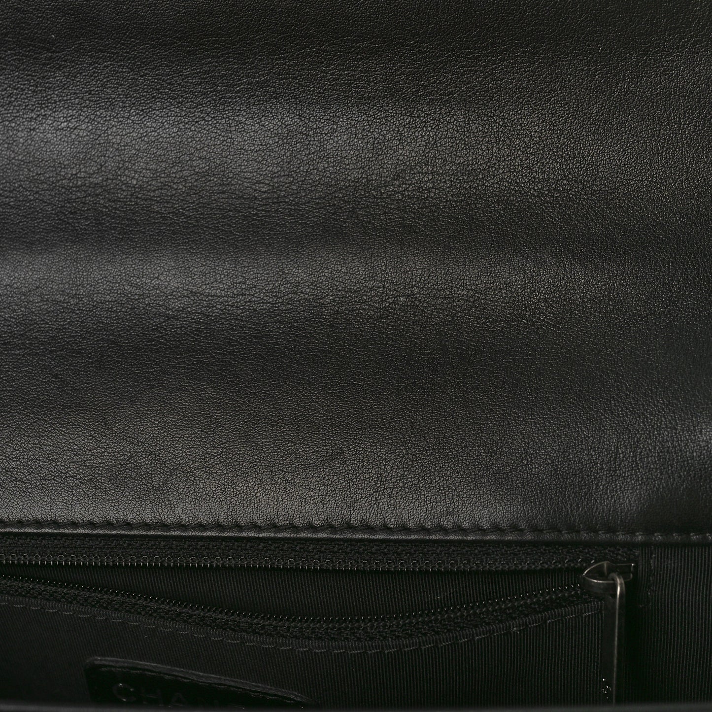 Lambskin Quilted Medium Boy Flap Black