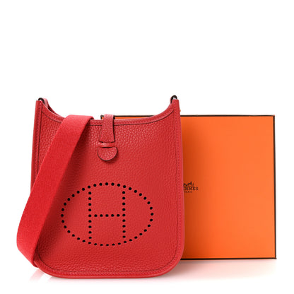 Hermes Taurillon Clemence Evelyne TPM Rouge Casaque 11 of 11