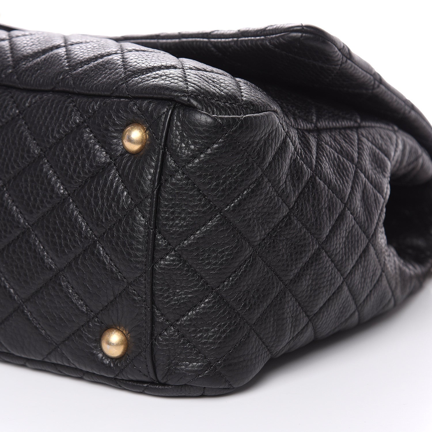 Chanel Calfskin Quilted XXL Travel Flap Bag Black 9 of 10