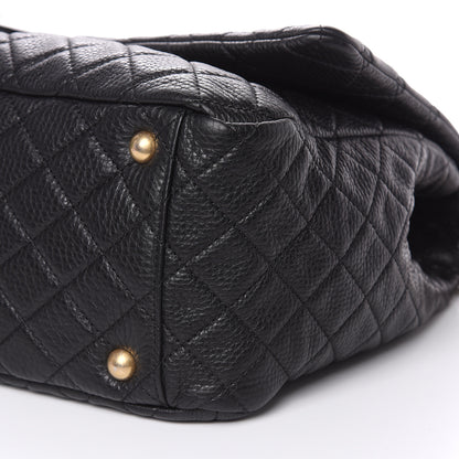 Chanel Calfskin Quilted XXL Travel Flap Bag Black 9 of 10