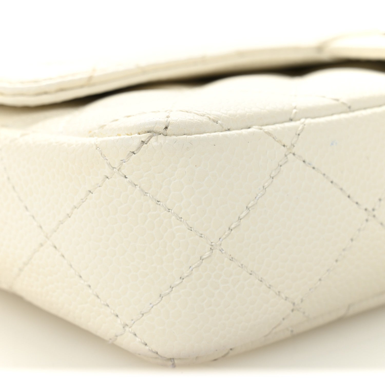 Chanel Caviar Quilted East West Flap White 9 of 16