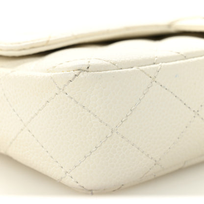 Chanel Caviar Quilted East West Flap White 9 of 16