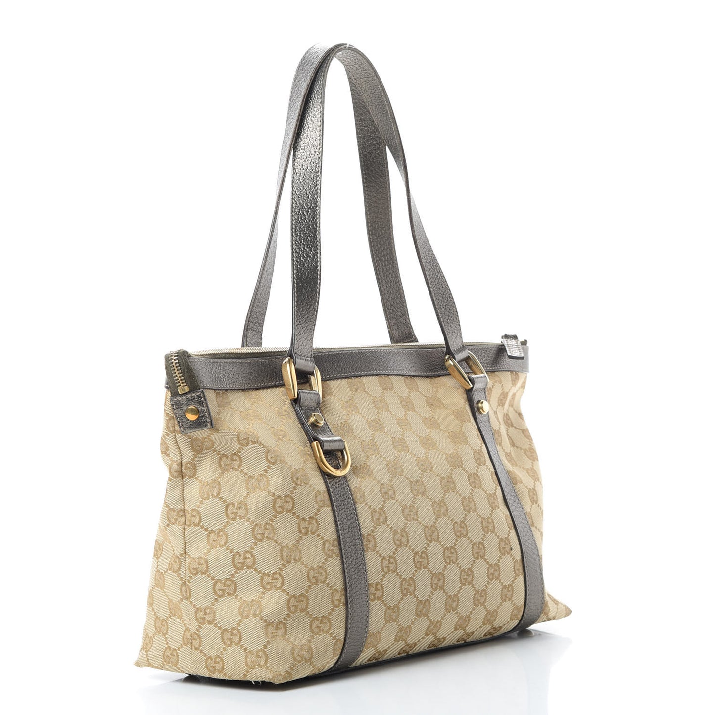 Monogram Medium Abbey Tote Dark Brown
