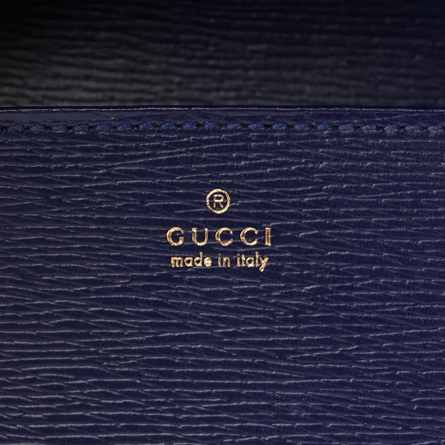 Gucci Shangai Calfskin Polka Dot Horsebit 1955 Wallet On Chain Blue Orange Sailor Blue 6 of 10