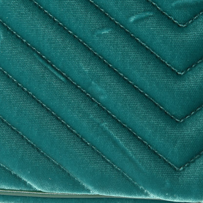 Saint Laurent Velvet Matelasse Monogram Lou Camera Bag Deep Malachite 14 of 20