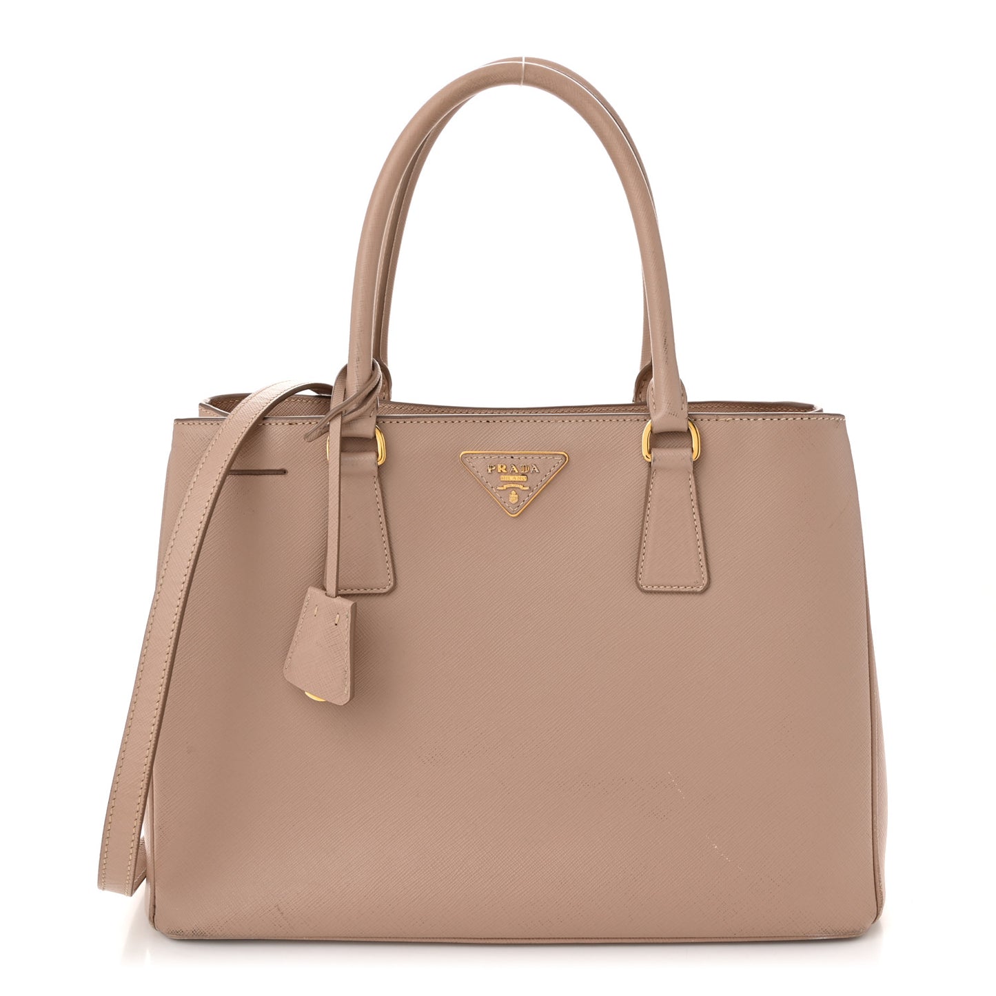 Saffiano Lux Medium Tote Cammeo