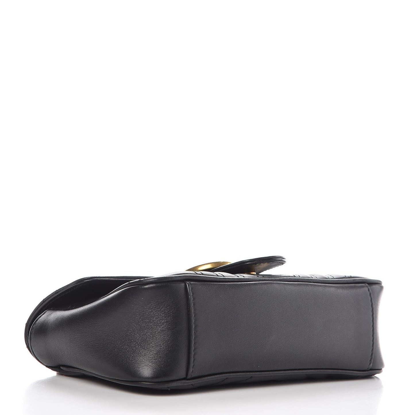 Calfskin Matelasse Mini GG Marmont Shoulder Bag Black