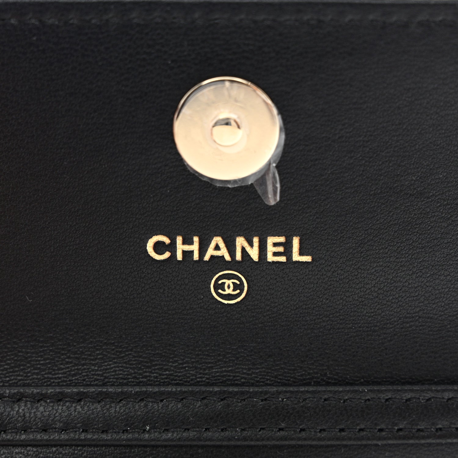 Chanel Lambskin Quilted Crystal CC Charm Clutch With Chain Black 6 of 12
