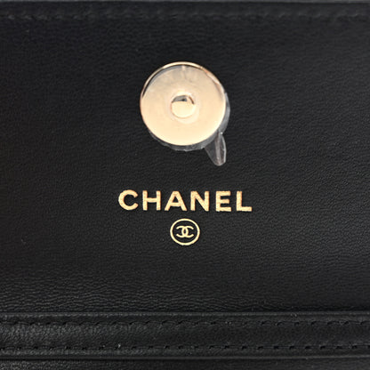 Chanel Lambskin Quilted Crystal CC Charm Clutch With Chain Black 6 of 12