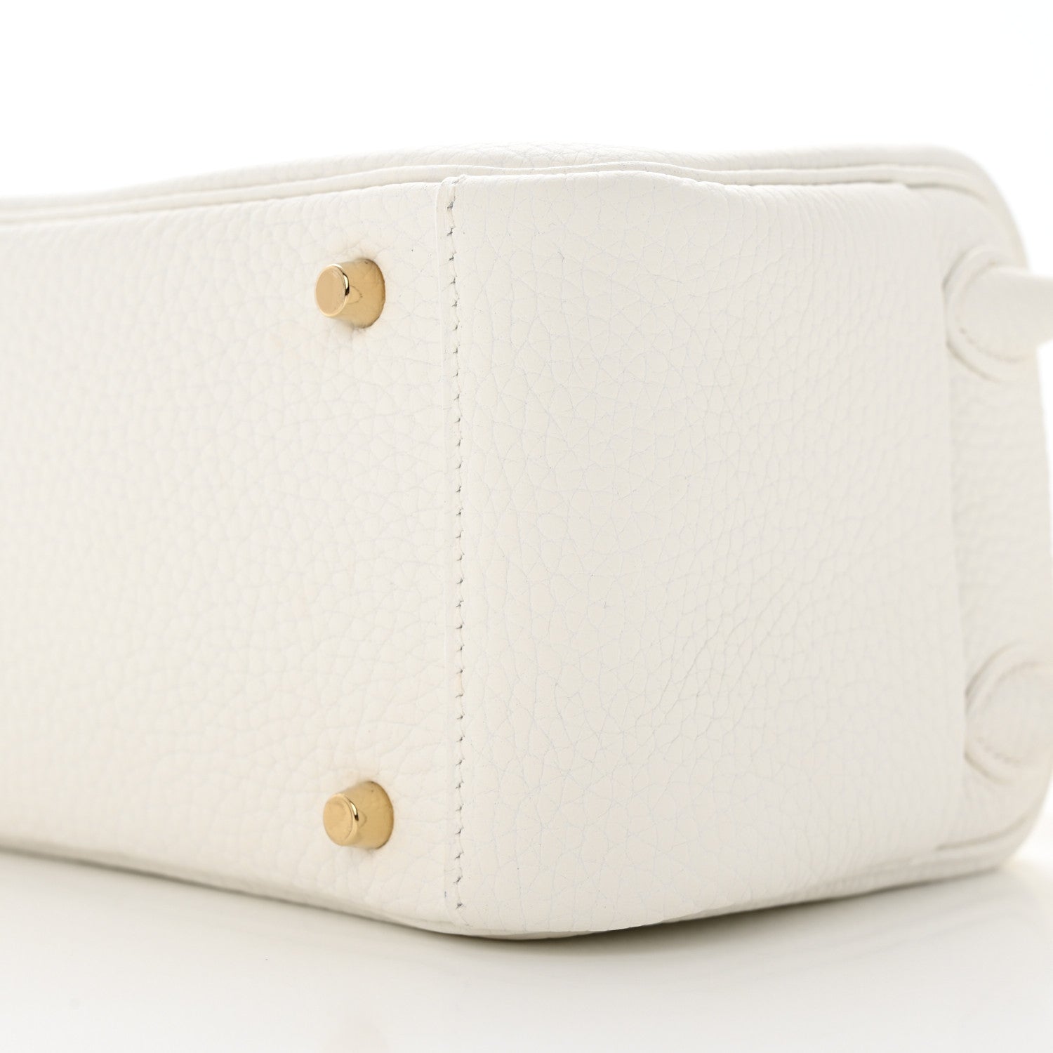 Hermes Taurillon Clemence Mini Lindy 20 New White 10 of 11