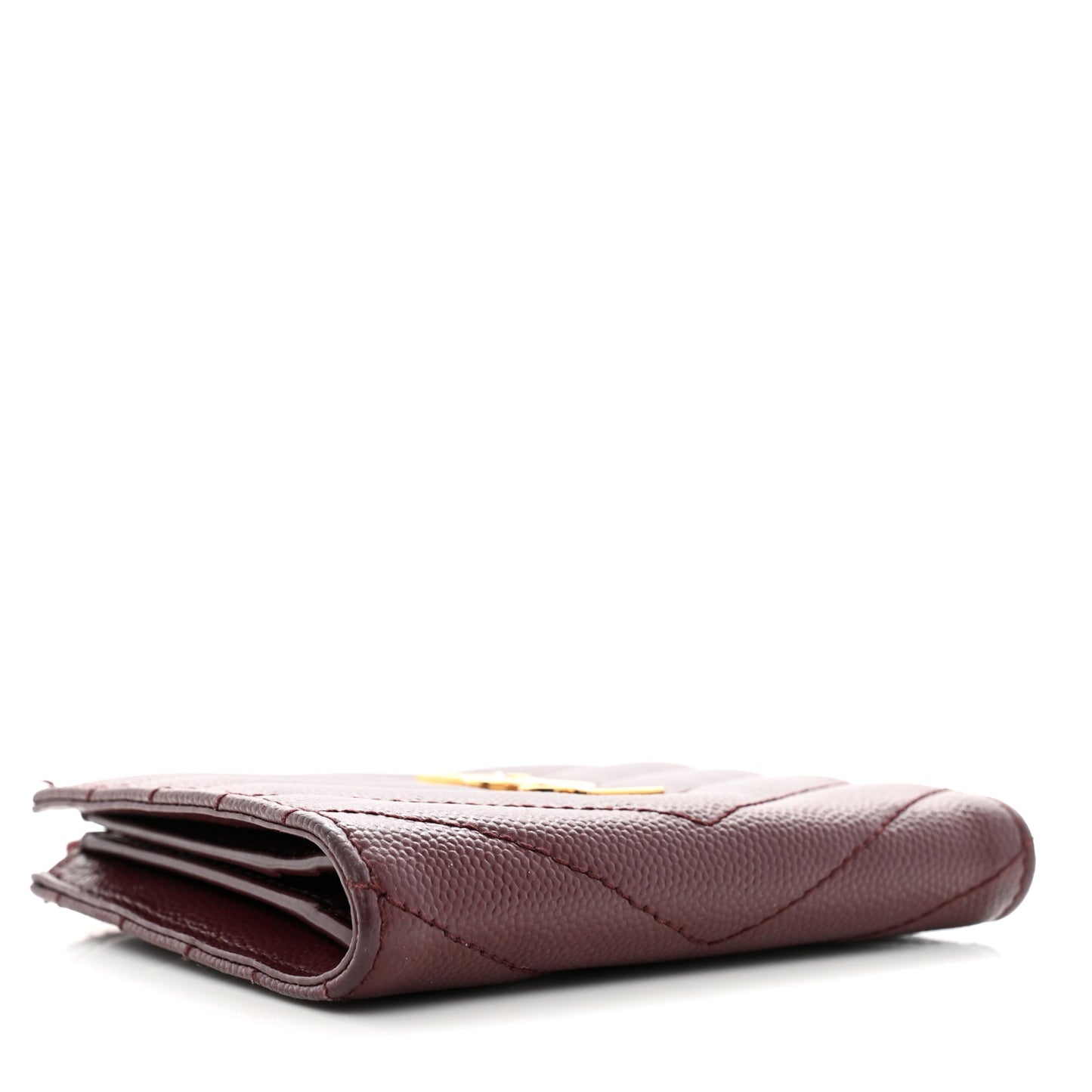 Grain De Poudre Matelasse Chevron Monogram Zipped Card Case Rouge Eros