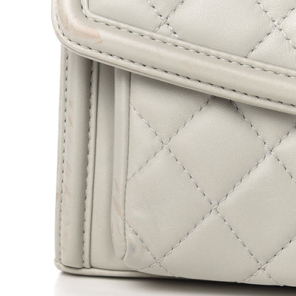 Chanel Lambskin Quilted Large Geometric Flap Grey 13 of 14