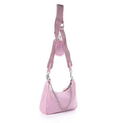 Prada Nylon Re-Edition 2005 Shoulder Bag Rosa 3 of 9