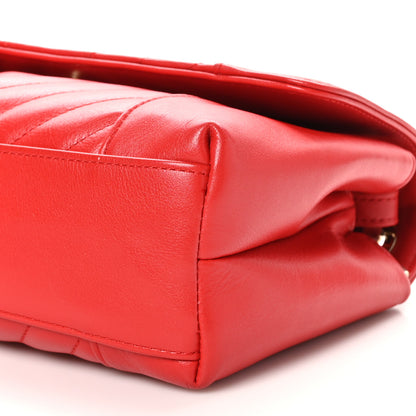 Chanel Calfskin Quilted Medium Daily Chevron Flap Red 10 of 12