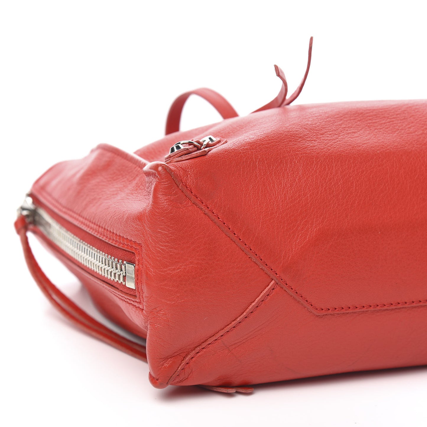 Veau Souple Papier Mini A4 Tote Rouge Cerise