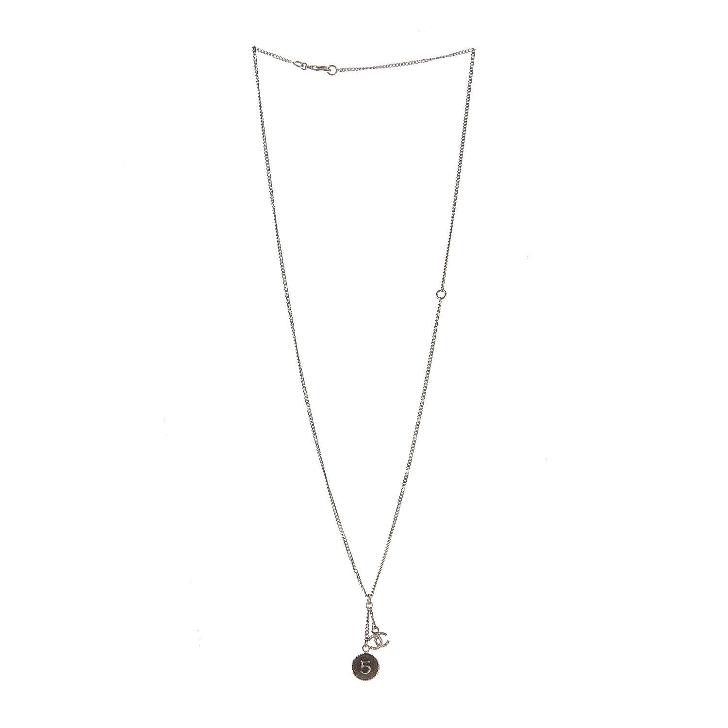 Chanel No 5 CC Necklace Gold 3 of 7