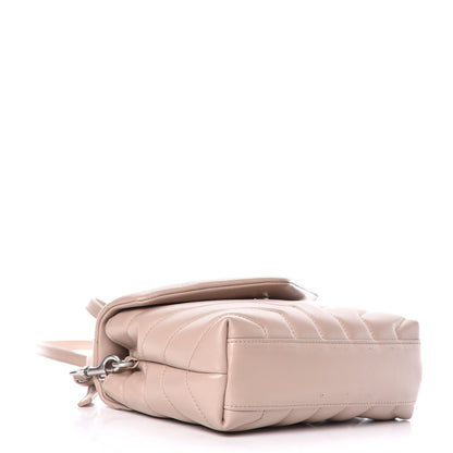 Saint Laurent Calfskin Y Quilted Monogram Toy Loulou Crossbody Bag Dark Beige 4 of 11